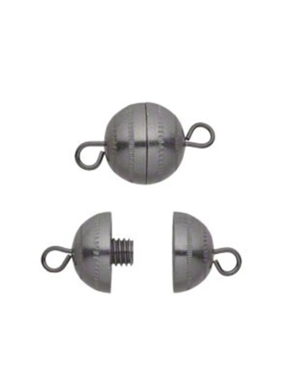 Heavy Duty Gunmetal Grey Black Round 11mm Screw Together Barrel Clasp 1 pc